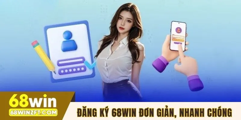 Đăng ký đơn giản, nhanh chóng tại 68WIN